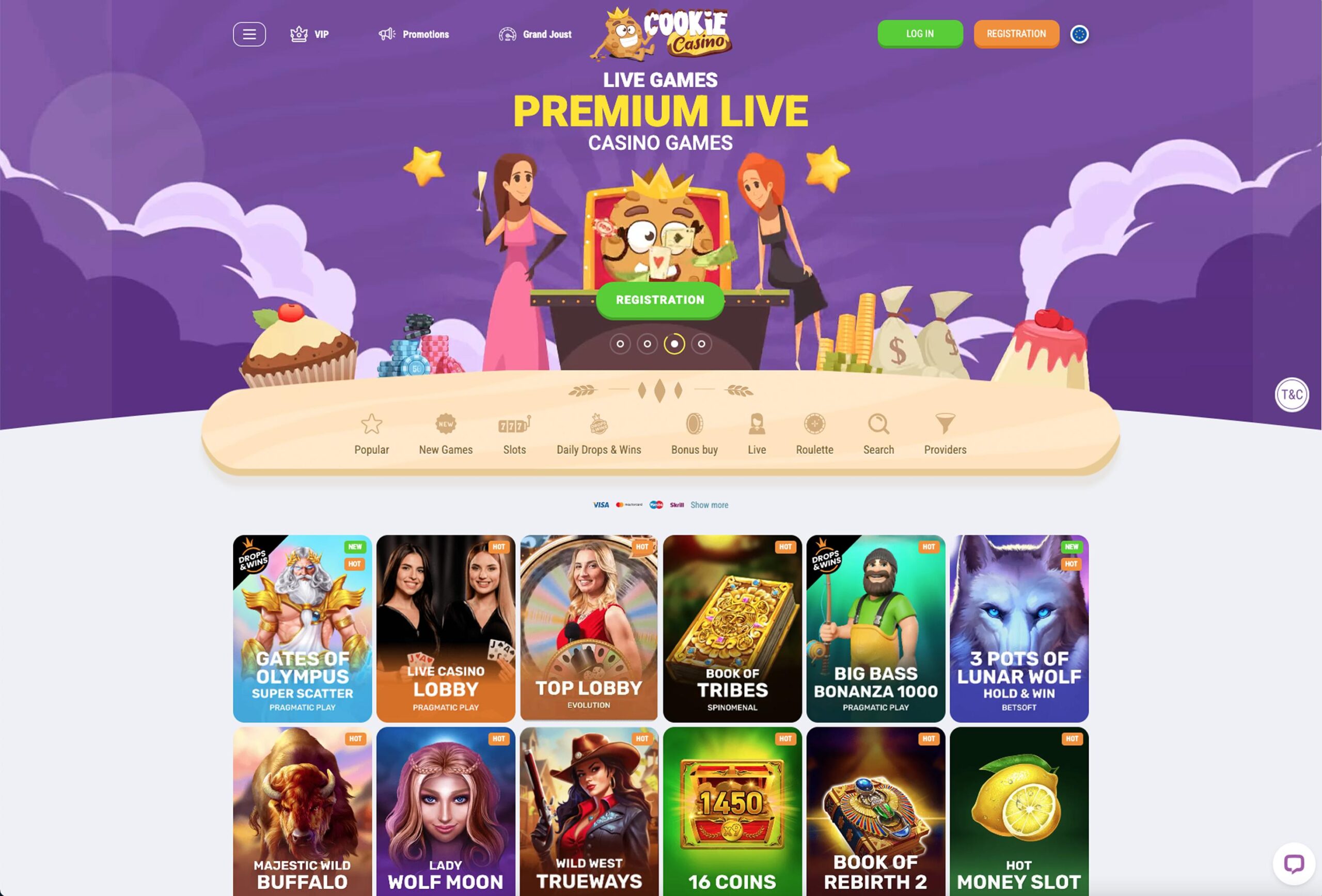 Cookie Casino Games